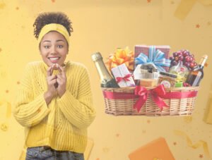 Panier garni de Noël composé de produits artisanaux français